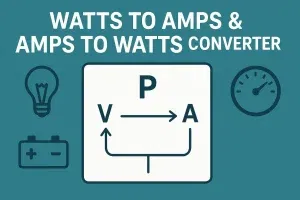 Watts to Amps and Amps to Watts Calculator